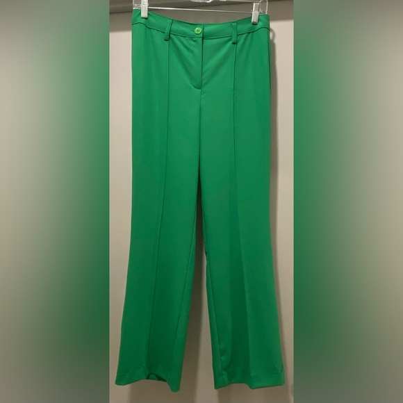 Busem Green High-Waist Pleated Trousers Pants - L - Picture 4 of 14